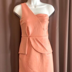 One shoulder peplum style dress size L